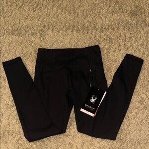 NWT Spyder Active Black Ribbed Leggings Style #SP6039 (XS)